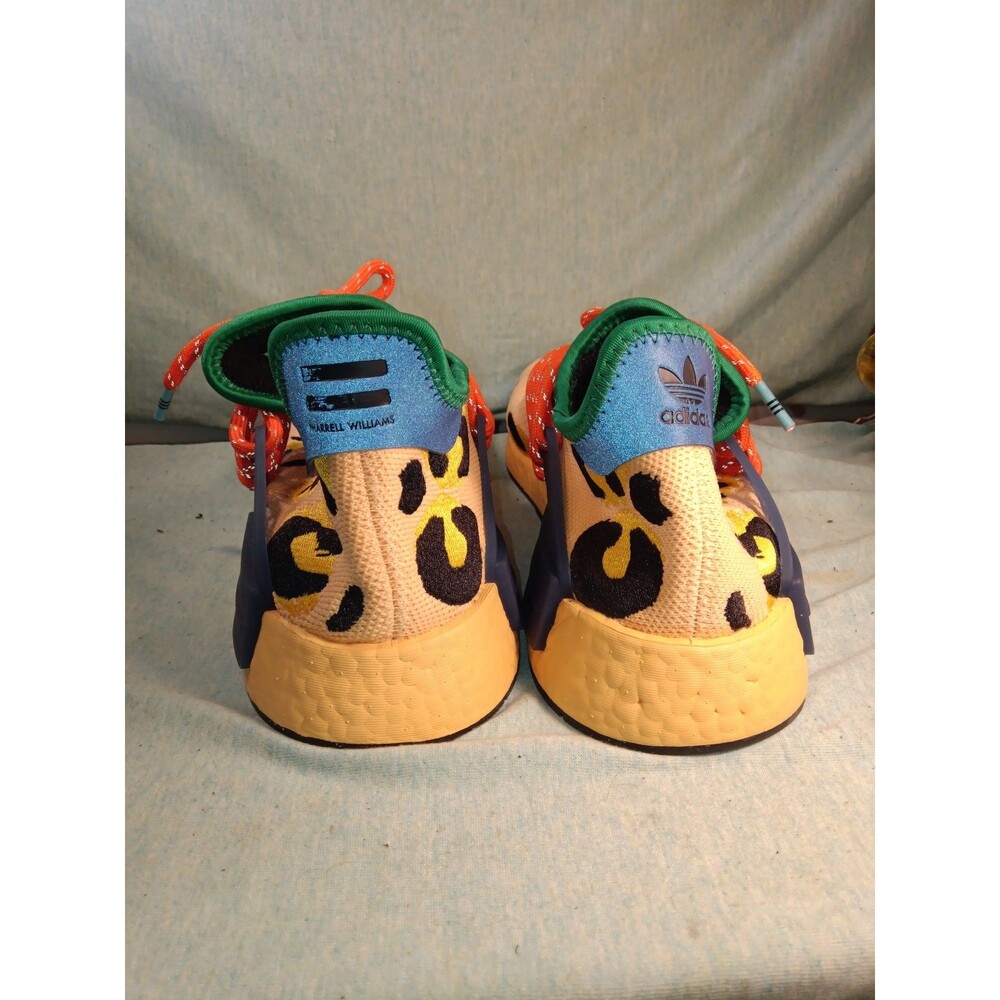adidas Yellow Leopard Print Athletic Shoes with Orange Laces - Picture 4 of 6